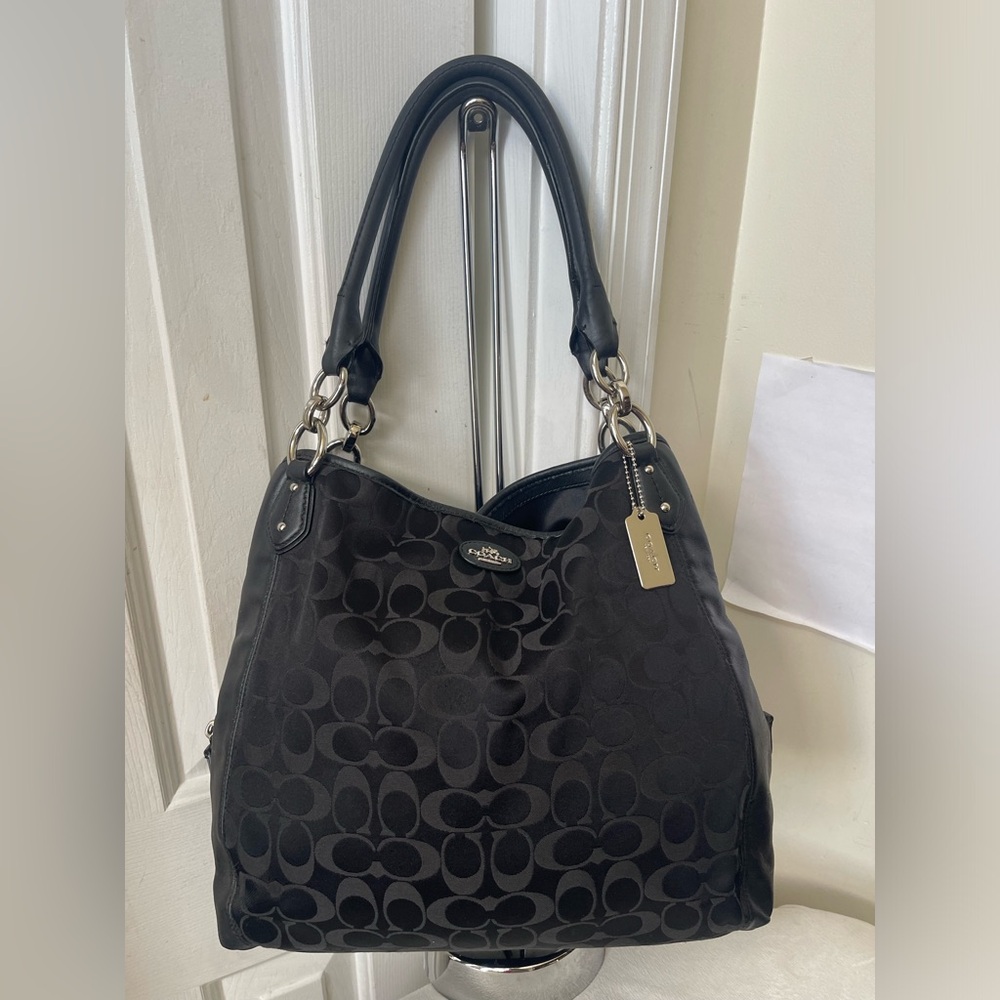 Coach Black Signature Shoulder Bag